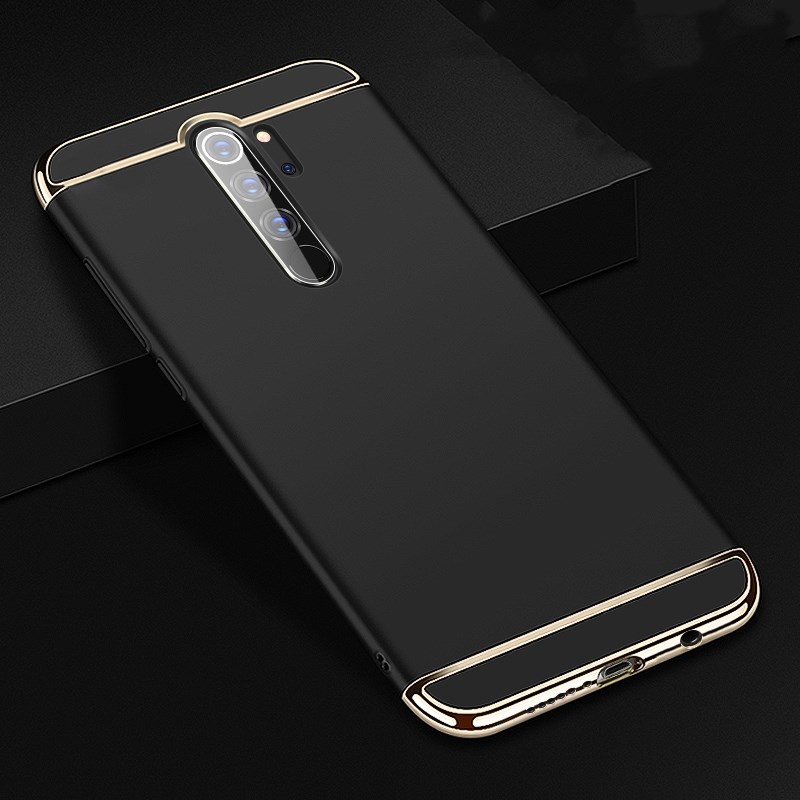 Redmi Note 8 Pro Electroplating 3 in 1 Hard Back Case- Black