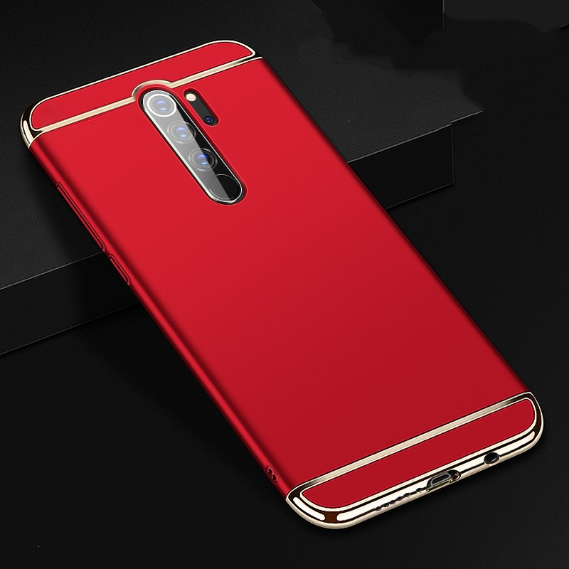 Redmi Note 8 Pro Electroplating 3 in 1 Hard Back Case- Red