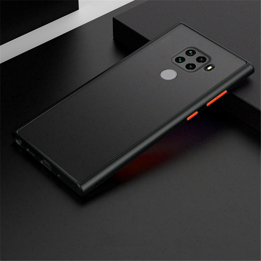 Redmi Note 9 Semi-Transparent Bumper Frosted Hard Case - Black