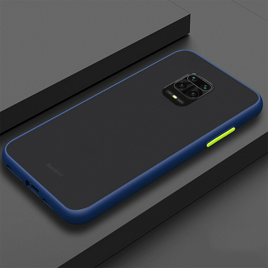 Redmi Note 9 Pro Semi-Transparent Bumper Frosted Hard Case - Blue
