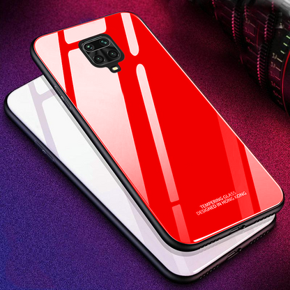 Redmi Note 9 Pro Glass Hard Ultra High Protection Case - Red