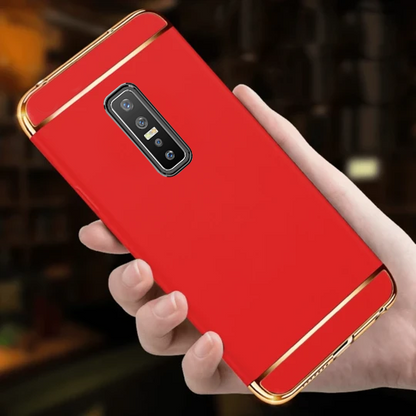 Vivo V17 Pro Electroplating 3 in 1 Hard Back Case- Red