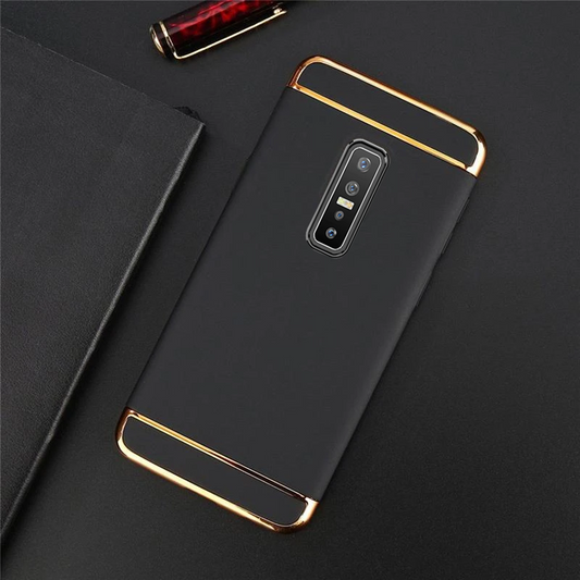 Vivo V17 Pro Electroplating 3 in 1 Hard Back Case- Black