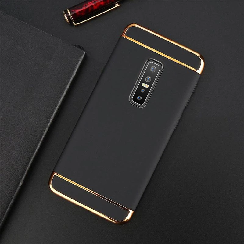 Vivo V17 Pro Electroplating 3 in 1 Hard Back Case- Black