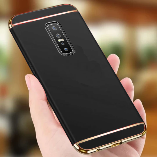 Vivo V17 Pro Electroplating 3 in 1 Hard Back Case- Black