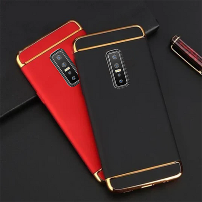 Vivo V17 Pro Electroplating 3 in 1 Hard Back Case- Black