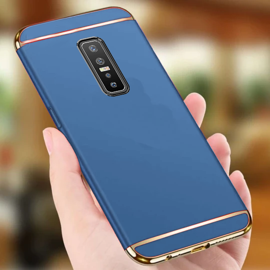 Vivo V17 Pro Electroplating 3 in 1 Hard Back Case- Blue