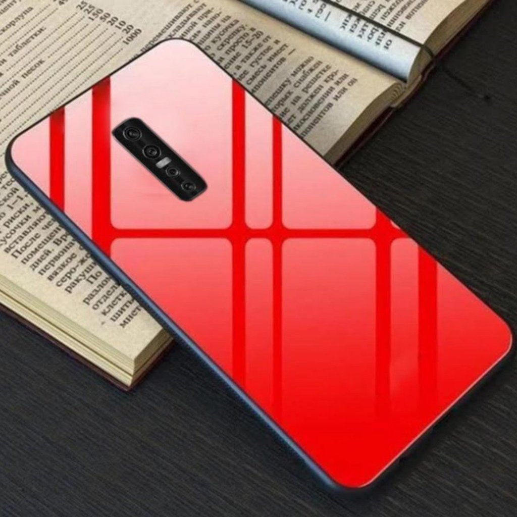 Vivo V17 Pro Glass Hard Ultra High Protection Case - Red
