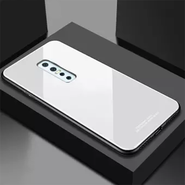 Vivo V17 Pro Glass Hard Ultra High Protection Case - White