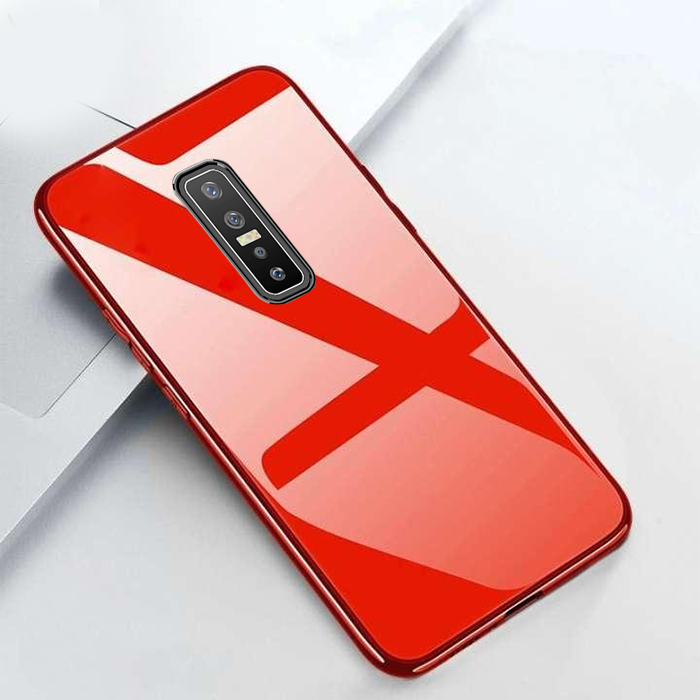 Vivo V17 Pro Glass Hard Ultra High Protection Case - Red