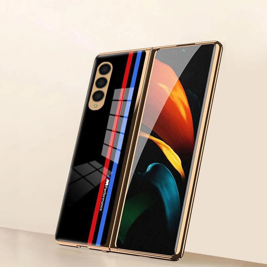 Galaxy Z Fold3 Motorsports Glass Case- Black